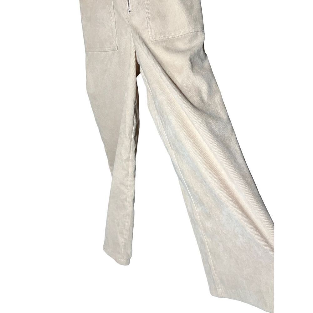 Nasty Gal Corduroy Cream Zip Up‎ Jumpsuit Size 6 - Picture 4 of 11